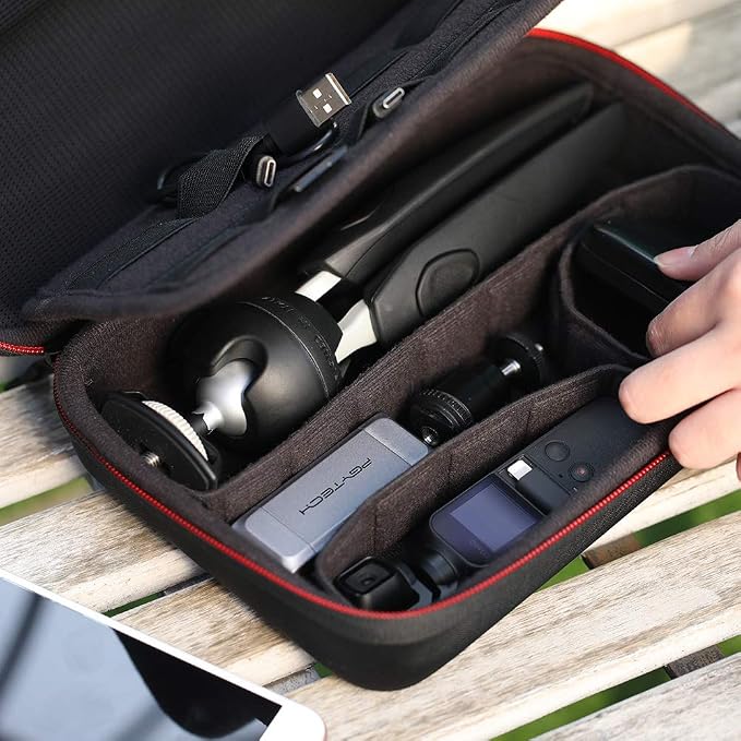 PGYTECH Camera Carrying Case Storage Box Handbag for Action Cameras | Splashproof Hardshell Hand Bag, Compatible with DJI OSMO Action 6/5 Pro/Pocket 4/3/Xtra Muse/Luna Ultra/Gopro/Insta360 - Image 7