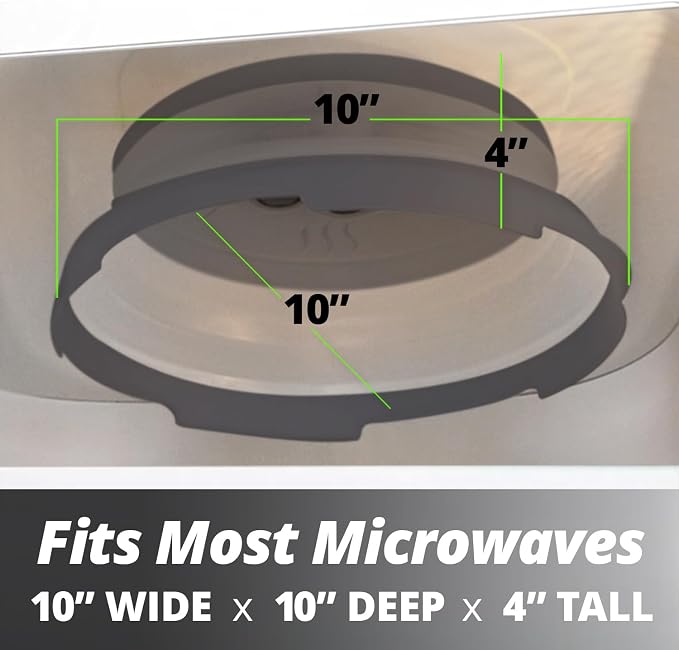 HOVER COVER Magnetic Microwave Splatter Cover - 10" Collapsible - Graphite | BPA-Free Lid, Vented Plate Guard with Steam Vents, Anti-Splash Microwave Lid, Dishwasher Safe, Space-Saving Magnetic Storage - Image 2