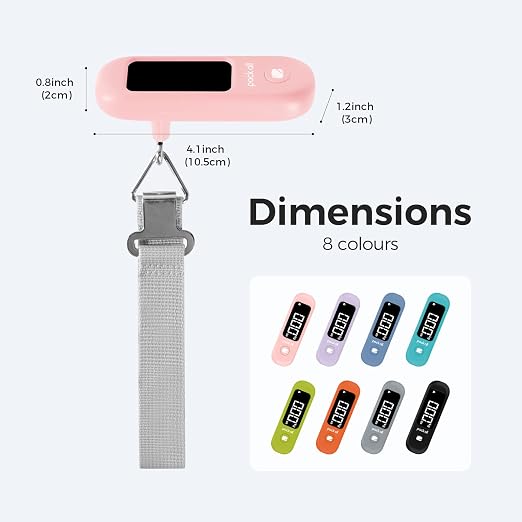 pack all Digital Luggage Scale for Travel, 110Lbs Capacity, 0.1Lb Precision | Handheld, Backlit LCD Display, Lb/Kg/Oz Conversion, Tare Function, Battery Included, Pink - Image 9