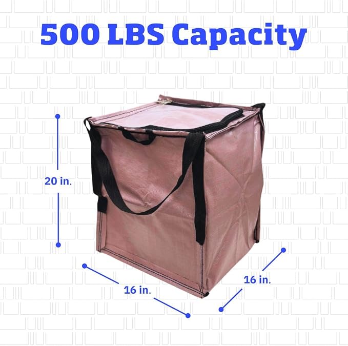 DURASACK 22-Gallon Zipper Top Heavy Duty Storage Tote Bags, 4-Pack, Mauve | Rugged Woven Polypropylene Moving Bag, Reusable Self-Standing Design, Holds up to 500 Pounds - Image 2