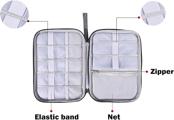 Organizer Case Small Electronic Devices USB Charger Accessories Mouse Phone Cable SD Power Bank Earphone - Image 2