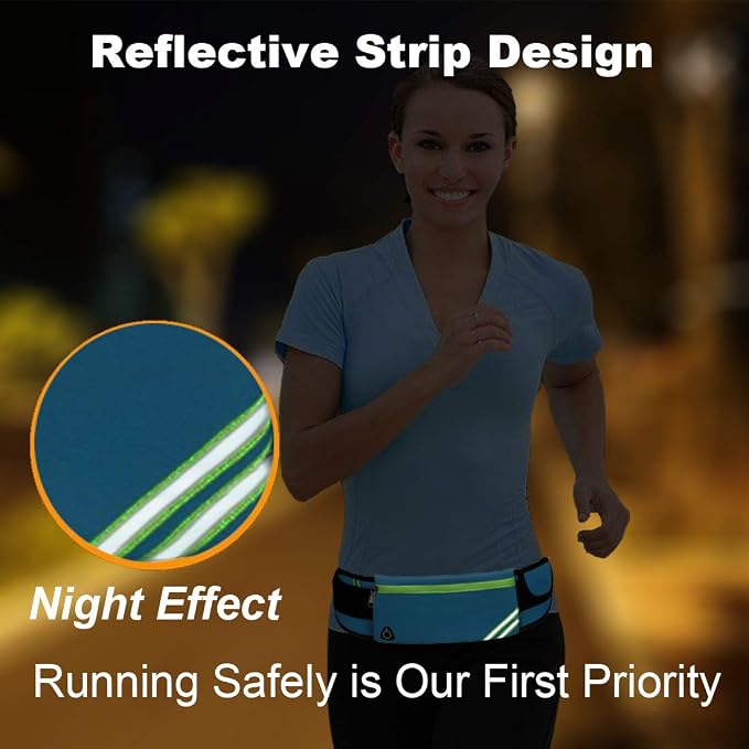 AIKENDO Slim Running Belt Fanny Pack Waist Bag Running Phone Holder | Workout Gear, Gym Fitness Pouch for Phone, Jogging Pocket Belt for Women & Men, Running Accessories For All Cell Phones - Image 5