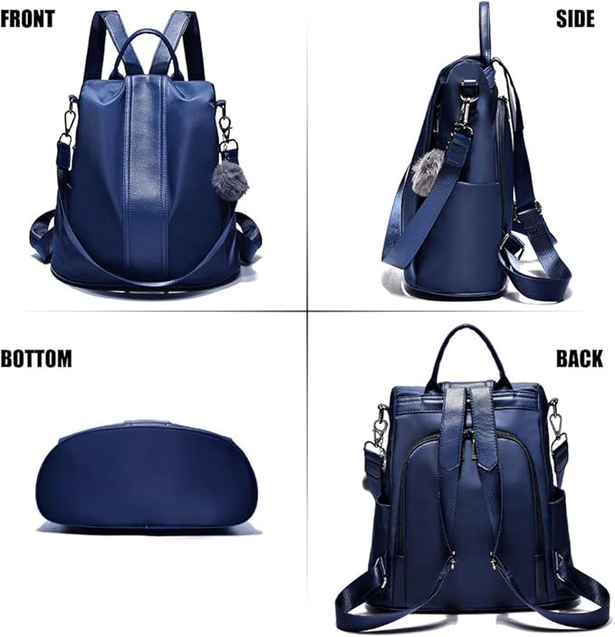 PINCNEL Women Backpack Purse Waterproof Nylon Anti-theft Rucksack Lightweight Shoulder Bag - Image 6