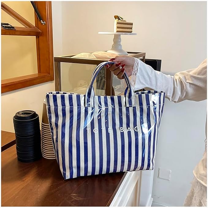 Lushandy PVC Tote Bag for Women Jelly Beach Bag Top Handle Hobo Handbag | Water-Resistant, Wipe Clean, Lightweight - Image 6