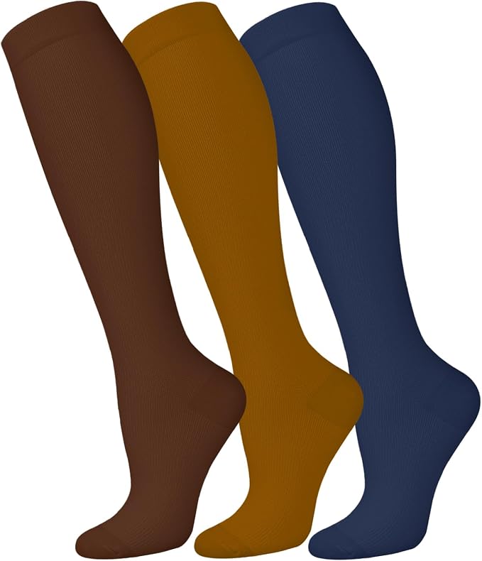 FuelMeFoot 3 Pack Copper Compression Socks - Compression Socks Women & Men Circulation - Best for Medical,Running,Athletic by FuelMeFoot