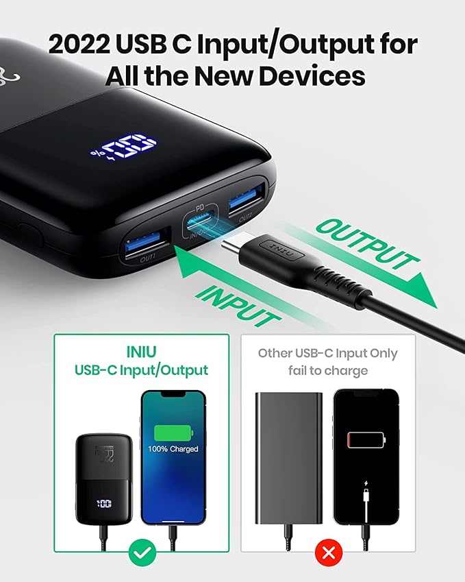 INIU Portable Charger, Smallest 10000mAh 22.5W Fast Charging Power Bank | Mini, 3-Output Fast Charging, Flight-Safe for Travel, Phone Holder, Battery Pack for iPhone 17 16, Samsung S23, Google, etc - Image 4