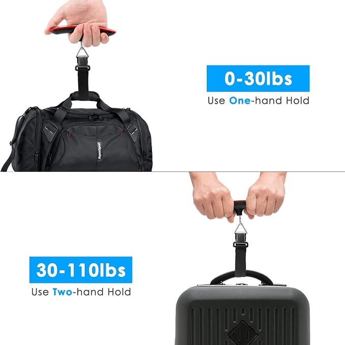 Digital Luggage Scale Vacation Travel Essentials Accessories Gifts for Traveler Portable Suitcase Handheld Weight Scale 110 lbs Hanging Baggage Travel Must Haves - Image 4