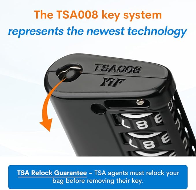 Forge TSA Approved Luggage Locks 4 Digit Combination TSA Travel Locks with TSA008, Open Alert Indicator, Zinc Alloy Body for Luggage, Suitcase, Backpack, and More. Black 6 Locks. - Image 4