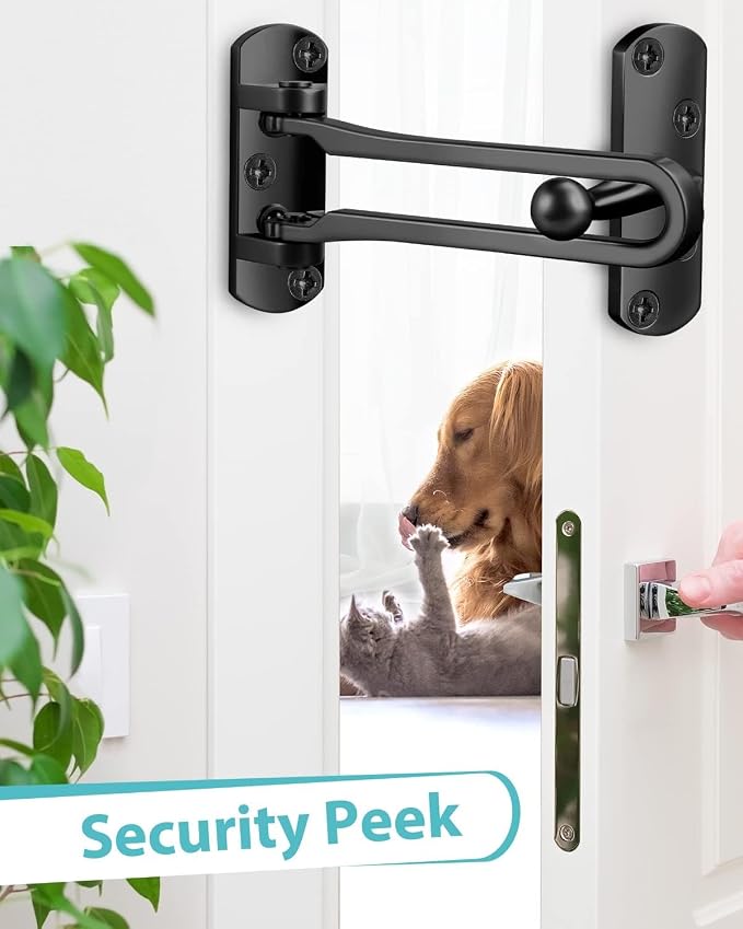 Swing Bar Door Lock Latch, Door Security Sliding Bars for Hotel Child Proof | Home Security Door Reinforcement Lock Door Safety Stopper Door Guard for Indoor and Front Gate Thicken Solid Aluminium 1 Pack - Image 6