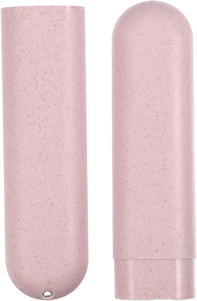 VOCOSTE 4Pcs Travel Toothbrush Case, Beige&Pink | Moisture-Proof Keeps Brush Fresh, Compact for Tight Bags, 4-Pack for Sharing, Essential for Family - Image 7