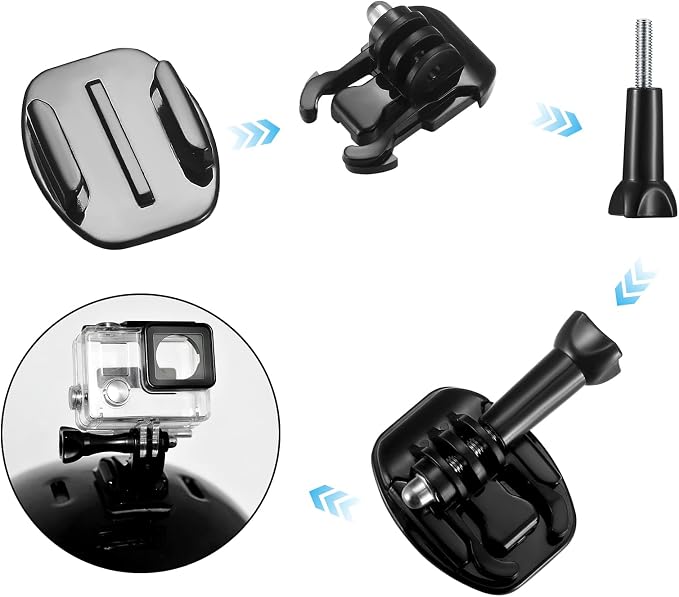 18 Set Helmet Adhesive Sticky Mount, Compatible with GoPro Hero 10/9/8/7, Fusion, 6/5/4, Session, Action Camera - Image 5
