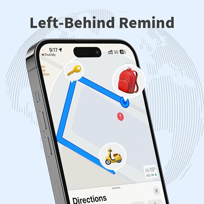 Air Tracker Tag for iOS Device, Bluetooth Smart Tag Key Finder, 2 PCS | Work with Apple Find My Item Locator IP67 Waterproof Global Tracking Device for Car Pet Wallet Backpack Luggage (iOS Only) - Image 8