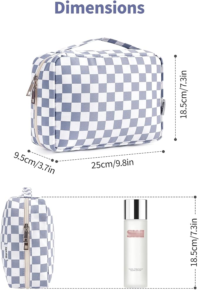 Narwey Small Hanging Travel Toiletry Bag for Women, Travel Bag for Toiletries, Makeup Bag Organizer Cosmetic Bags Make Up Bags for Girls - Image 5