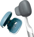 Haven Toothbrush Cover - Fits Most Adults' & Kids' Electric & Standard Toothbrushes - Pack of 2 - Blue & Charcoal Gray by Haven