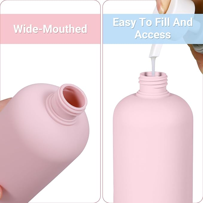 ASEVAT 8.8 oz Plastic Squeeze Bottles for Lotion, Shampoo, Body Lotion (4 Pcs) - Image 7