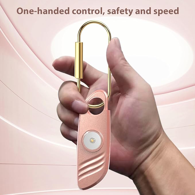 Personal Safety Alarm - 2 Pack, 140db Siren, Powerful Safe Sound, Personal Alarm with Strobe Light and Convenient Copper Ring Keychain - Image 3