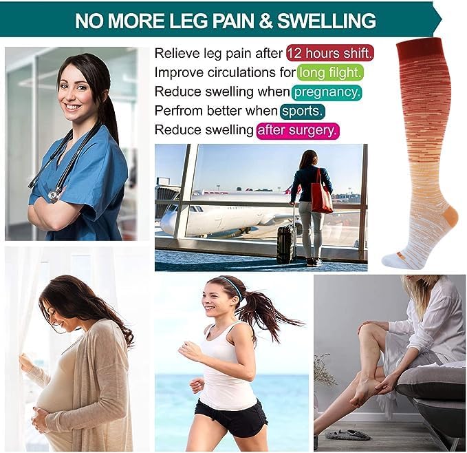 LEVSOX Compression Socks Women and Men, 20-30mmHg, Best for Nurses, Travel, Pregnancy - Image 2