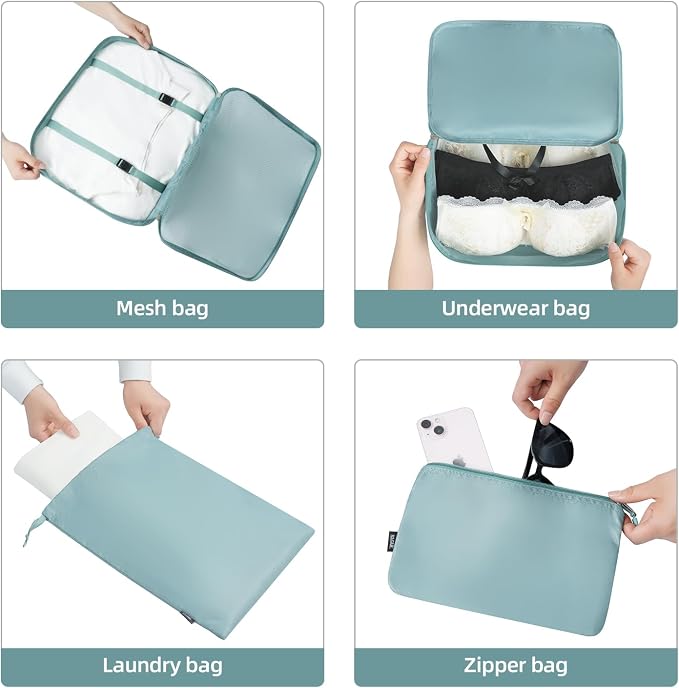 BAGAIL 6 Set/8 Set/10 Set Packing Cubes Various Sizes Packing Organizer for Travel Accessories Luggage Carry On Suitcase - Image 6
