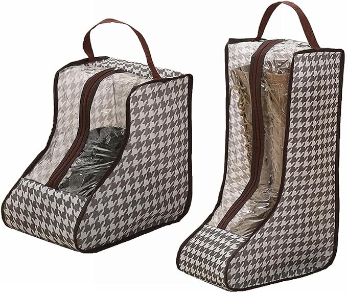 Travel Shoe Bags Tall/Short Boots Storage Bags Dust-proof Shoe Storage Organizer Shoe Pouch with Zipper for Travel and Daily (1 pack tall and 1 pack short) by Unknown