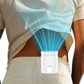 Clip On Fan for Shirt Belt Pants-Compact Portable Waist Fan Battery Operated,Wearable Undershirt Back Hip Hardhat Body Fans that Blow Cold Air,Hanging Necklace Fans with Strap for Outdoor Indoor White by KJXICNeckFan