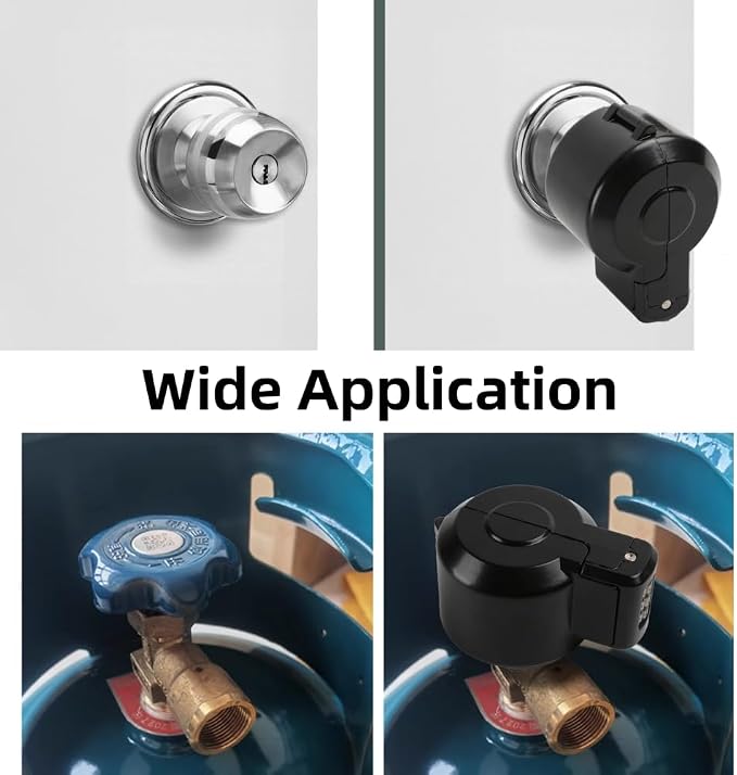 PUGED Door Knob Lockout Device Cover to Disable Doorknob/Faucet/Water Valve Hose Door Handle Temporary Lock for Bedroom Door from Outside Lock Door Handle Without Drilling - Image 8