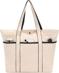 Corduroy Tote Bag for Women Crossbody Bags Lightweight Handbags Shoulder Bag with Zipper Pockets for Work Shopping by AMXNX
