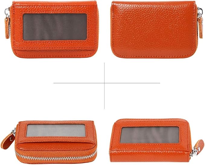 Women's RFID Blocking 12 Slots Credit Card Holder Leather Accordion Wallet - Image 3