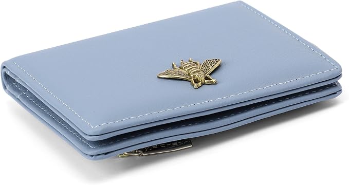 Small Women Wallet RFID Blocking Bifold Pocket Wallet Slim Compact Ladies Purse Mini Wallets For Women (Blue) - Image 4
