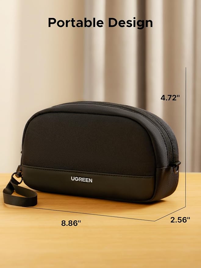 UGREEN Electronics Organizer Travel Case Bag Multifunctional Organizer Carrying Case for Cables, Cord, SD Card, Earbuds, Charger, USB Adapter, Electronic Accessories Small Size - Image 6