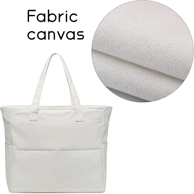 LEDAOU Large Beach Bag for Women, Waterproof Sandproof Tote Bag with Zipper | 36L Pool and Swim bag with Zipper, Wet/Dry pocket and 7 Pockets for Beach Days, Cruises, Vacations and Family travel - Image 2