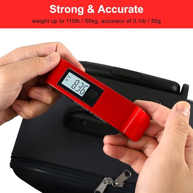 travel inspira RFID Blocking Travel Money Belt with Anti-Thief Zip - Slim Passport Holder and Digital Luggage Scale 110 Pounds, Battery Included - Image 3