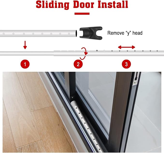 SECURITYMAN 3-in-1 Door Security Bar, Security Door Stoppers & Door Barricade – Heavy Duty Adjustable Iron Security Lock Bar for Home Defense, Apartment & Travel Safety (2 Pack - White) - Image 9