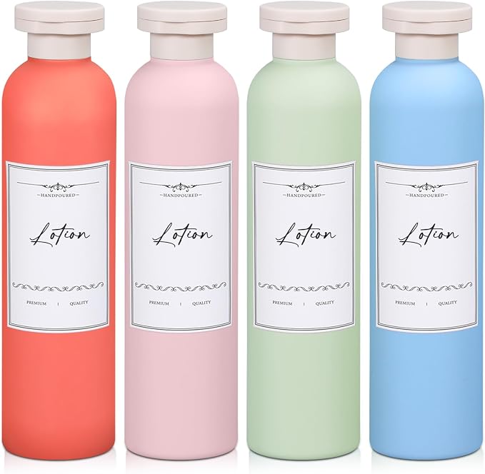 Travel Shampoo Bottle, Empty Plastic Squeeze Bottles 8.8oz with Flip Cap, Lotion Container for Toiletries Travel Size Shampoo and Conditioner by UMETASS