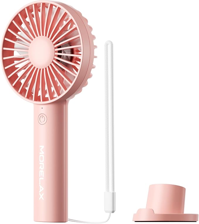 Jancane Handheld Fan, Portable Fan, 4000mAh Rechargeable Personal Fan, 10H Battery, Strong Wind, Small & Powerful, Cute Design for Travel, Makeup, Girls Women Summer Travel Essential Gift by Jancane
