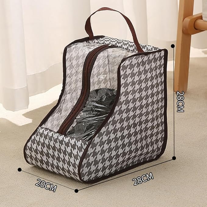 Travel Shoe Bags Tall/Short Boots Storage Bags Dust-proof Shoe Storage Organizer Shoe Pouch with Zipper for Travel and Daily (1 pack tall and 1 pack short) - Image 2