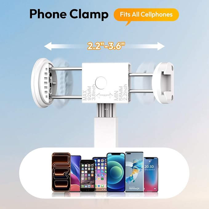 Ulanzi MT86 60" 4 Legs Phone Tripod, for iPhone Android Selfie Stick Stand | Auto-Open Anti-Slip Base Aluminum Stand with Cold Shoe Bluetooth Controller, Lightweight for vlog TikTok Live Stream Travel - Image 5