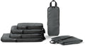 Amazon Essentials Ultralight Compression Packing Cubes, Recycled Fabric, 2 Zippers, 6-Pack, Grey, for Suitcases or Backpacks by AmazonEssentials