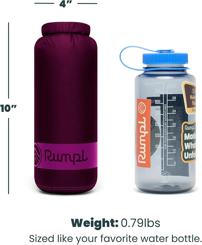 Rumpl Travel Puffy Ultra-Packable Blanket, Plum | Travel-Size Warmth and Comfort, Ultra-Packable Recycled Puffy Blanket with NanoLoft Insulation for Planes and Trains - Image 4
