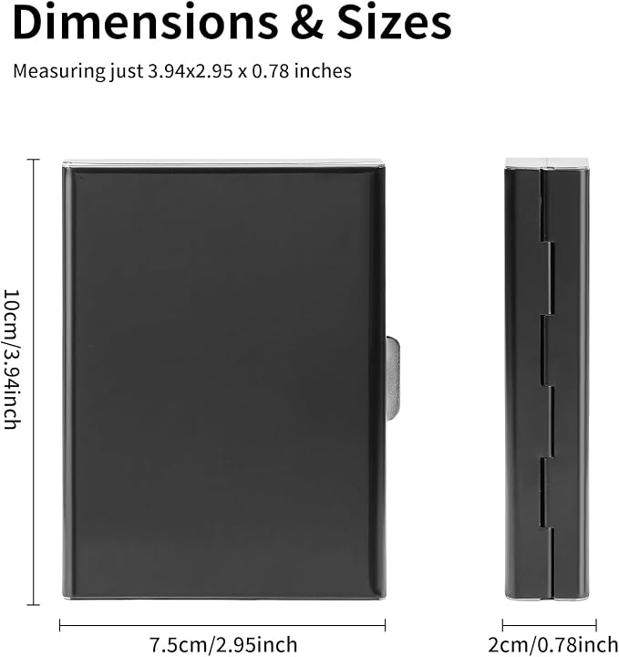 Credit Card Holder Wallet Stainless Steel Card Case RFID Blocking Business Card Holder Protector for Women Men - Image 3