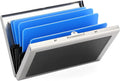 Credit Card Holder Wallet for Women Men Stainless Steel Metal Card Case RFID Blocking Business Card Protector Case with 6 Slots by LOUEBICA
