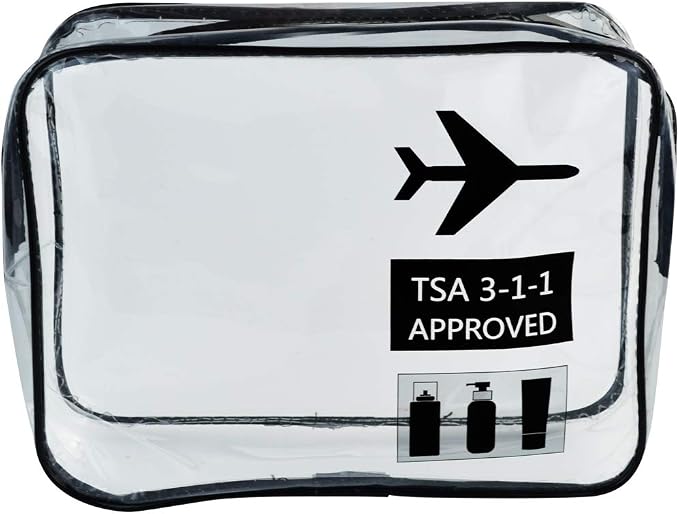 Travel Bottles and TSA Approved Toiletry Bag, Clear Quart Size with Leak-Proof Travel Containers Set Makeup Bag Accessories for Liquids Carry-On Luggage Compliant for Airplaine - Image 6