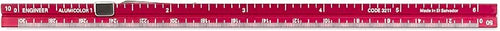 Alumicolor Aluminum Engineer Pocket Scale With Clip, 6IN, Red - Image 2