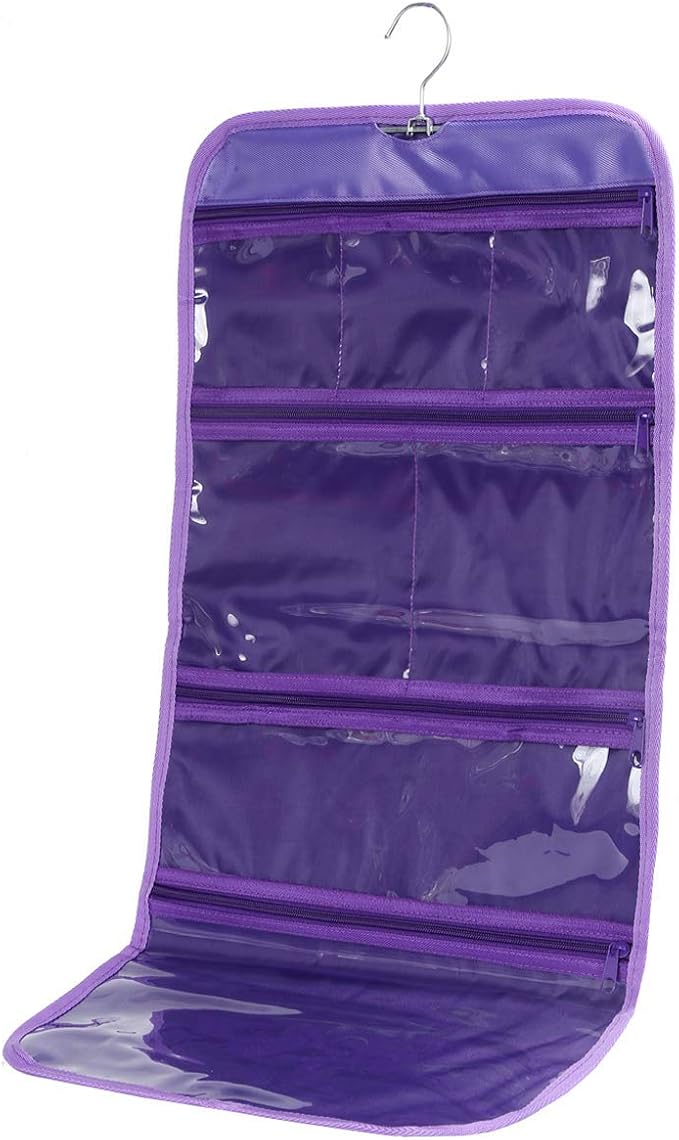 Foldable Clear Hanging Travel Toiletry Bag Cosmetic Organiser Storage by WODISON