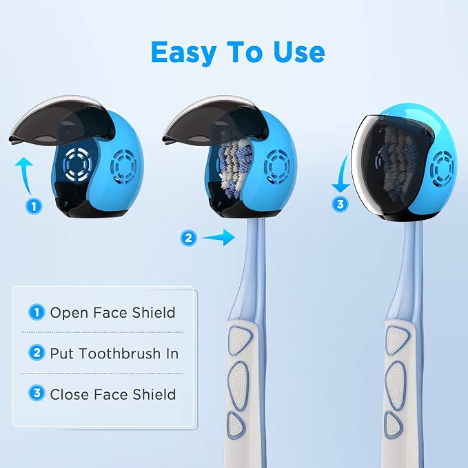 Frekare Toothbrush Covers Caps Brush Pod Case Protector For Travel 6 pack | Helemt Style Toothbrush Case Protector Fits Most Manual and Electric Tooth Brushes For Bathrooms Household - Image 5