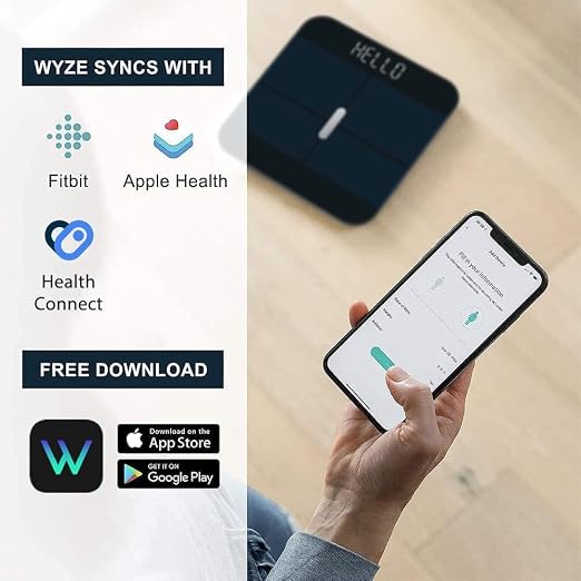 Wyze Smart Scale X Digital Bathroom Scale for Body Weight and Fat (Black) | BMI Muscle Mass Body Composition Scale, ITO Glass, Baby/Pet/Luggage Modes, Batteries Included, Syncs with Fitness Apps - Image 4