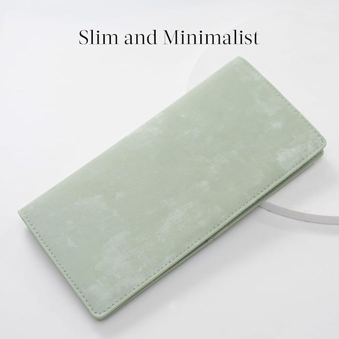 Bveyzi Ultra Slim Thin Leather RFID Blocking Credit Card Holder Bifold Clutch Wallets for Women - Image 3