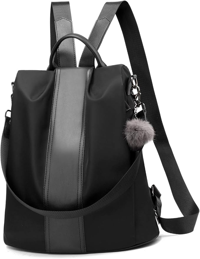 PINCNEL Women Backpack Purse Waterproof Nylon Anti-theft Rucksack Lightweight Shoulder Bag by PINCNEL