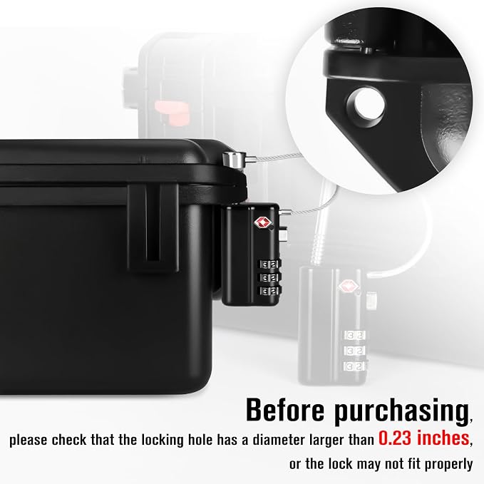 TSA Approved Gun Case Lock - Heavy-Duty Guns Case Lock with Durable & Cut Resistant Alloy Steel Shank Gun Lock, Secure TSA Locks for Guns Case for Firearm Travel Case, Pistol Cases and Rifle Cases - Image 5