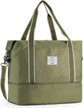 WALNEW Travel Duffel Bag, Weekender Bag for Women Men, Army Green | Overnight Carry On Bag, Foldable Waterproof Gym Luggage with Metal Buckle Detachable Shoulder Strap and Wet Compartment by WALNEW