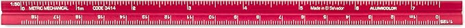 Alumicolor Aluminum Mechanical Metric Pocket Scale, 15CM, Red - Image 2